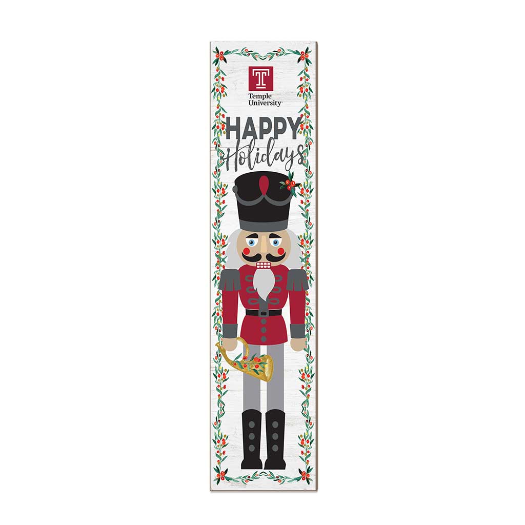 11x46 Leaning Sign Nutcracker Temple Owls