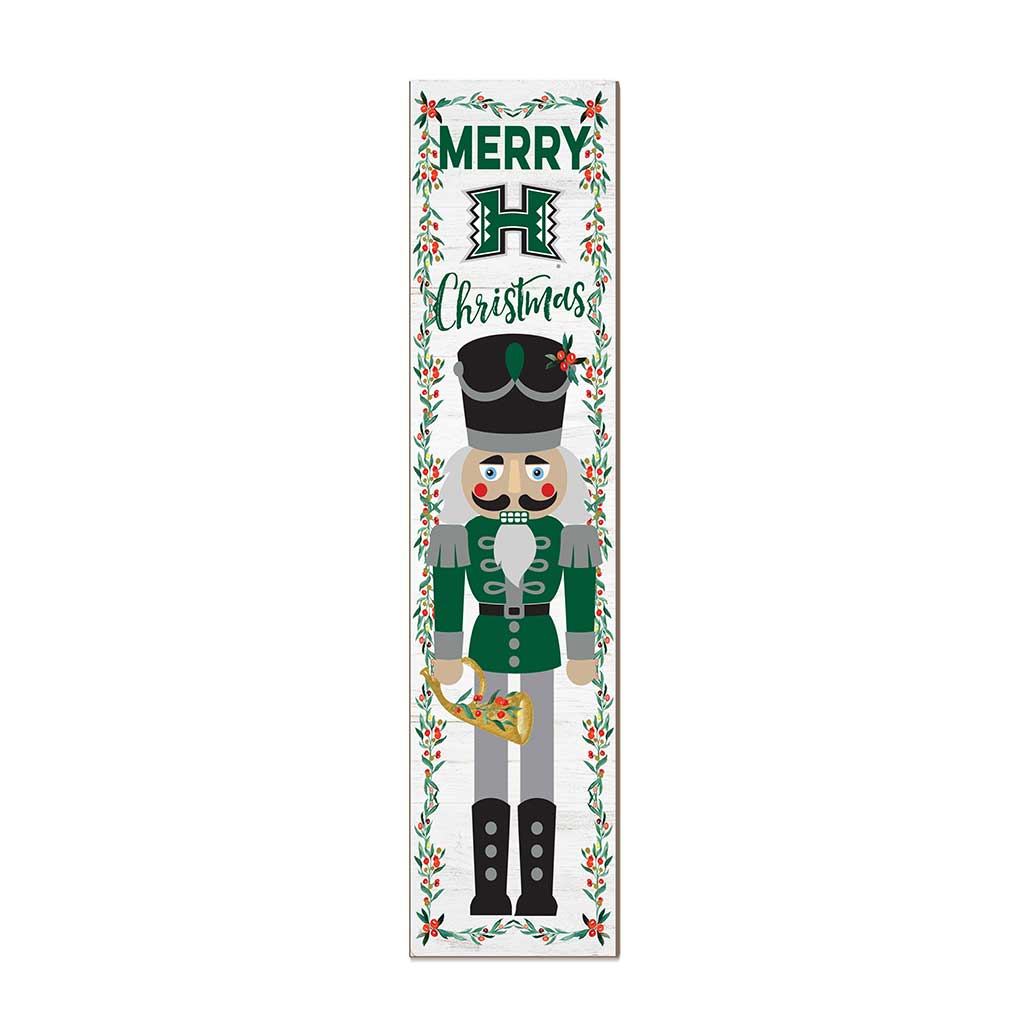 11x46 Leaning Sign Nutcracker Hawaii Warriors