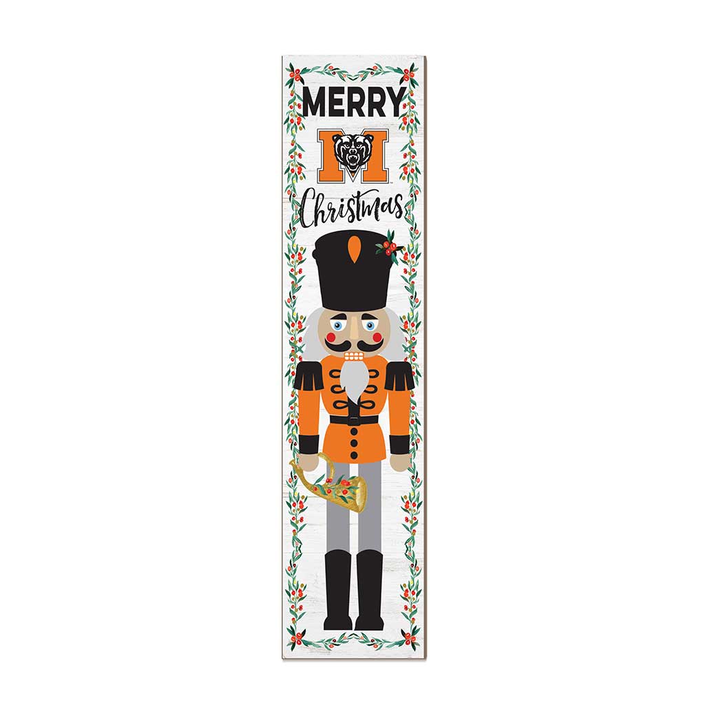 11x46 Leaning Sign Nutcracker Mercer Bears