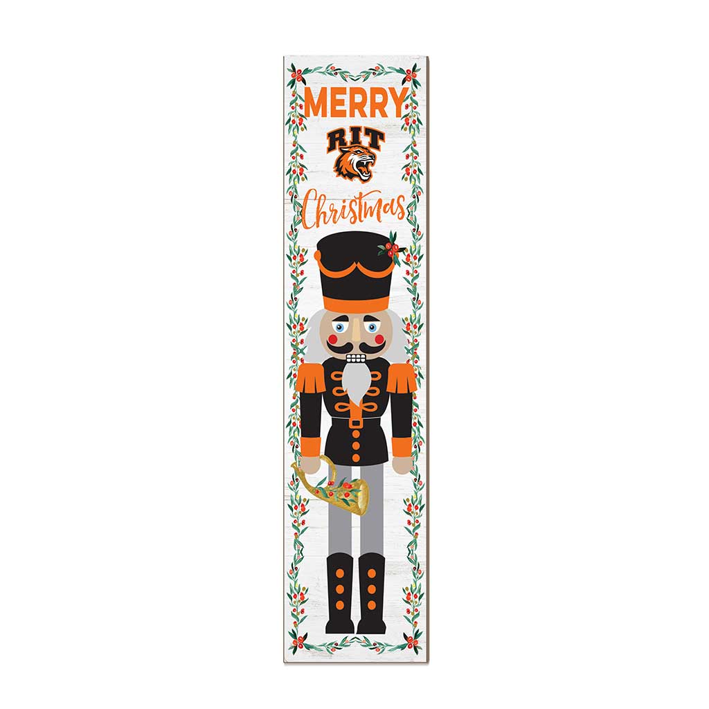 11x46 Leaning Sign Nutcracker Rochester Institute of Technology Tigers