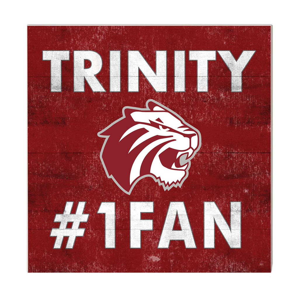 10x10 Team Color #1 Fan Trinity University Tigers