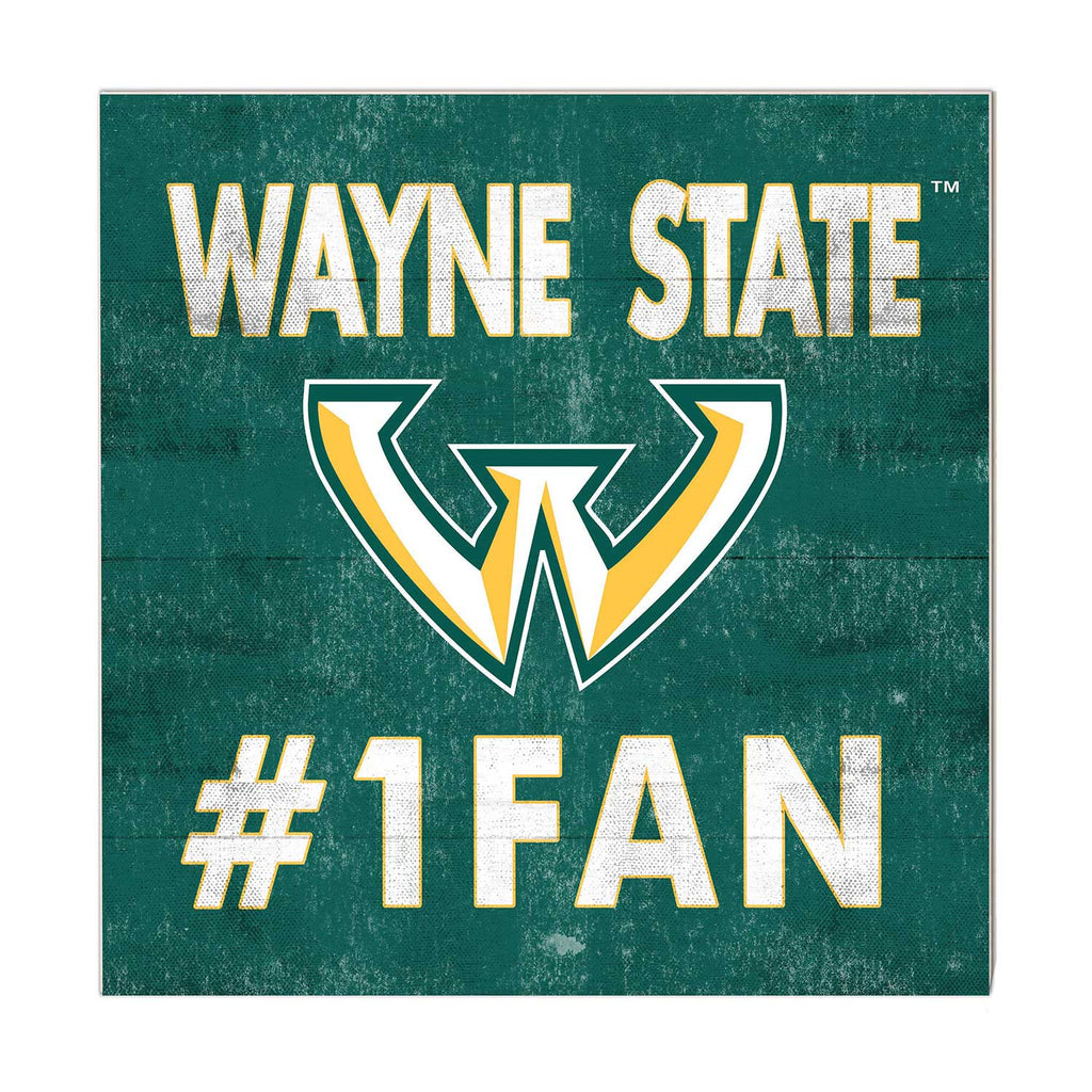 10x10 Team Color #1 Fan Wayne State University Warriors