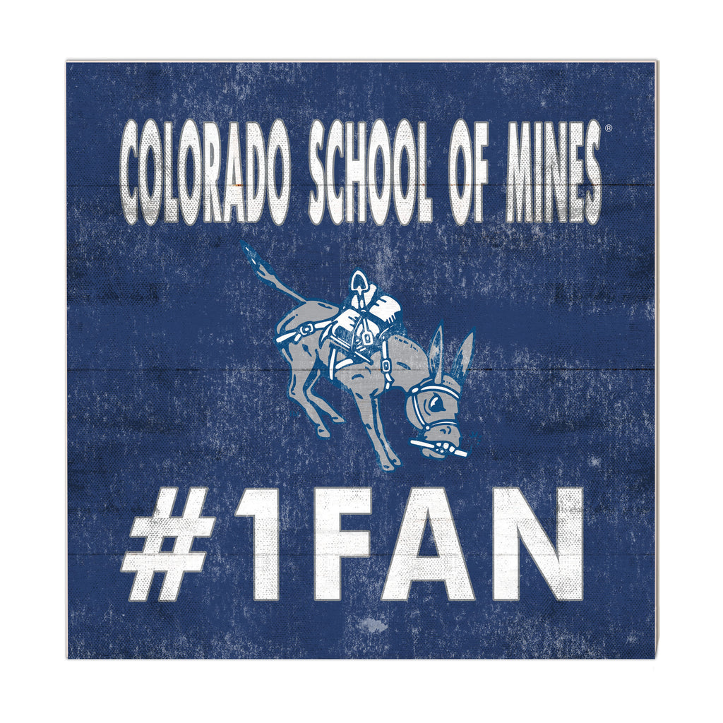 10x10 Team Color #1 Fan Colorado School of Mines Orediggers