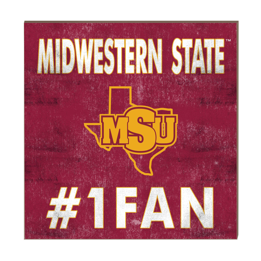 10x10 Team Color #1 Fan Midwestern State Mustangs