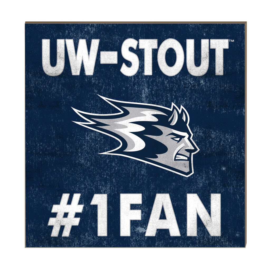 10x10 Team Color #1 Fan University of Wisconsin Stout Blue Devils