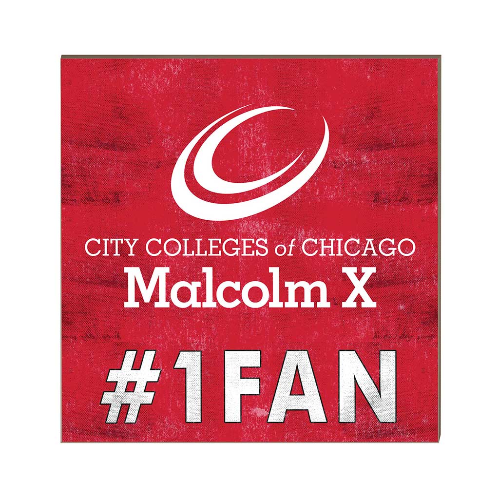 10x10 Team Color #1 Fan Malcolm X College Hawks