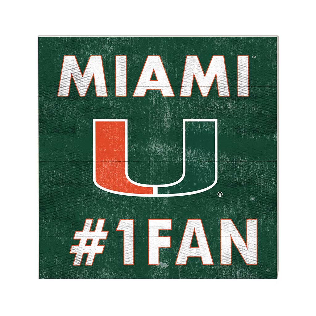 10x10 Team Color #1 Fan Miami Hurricanes