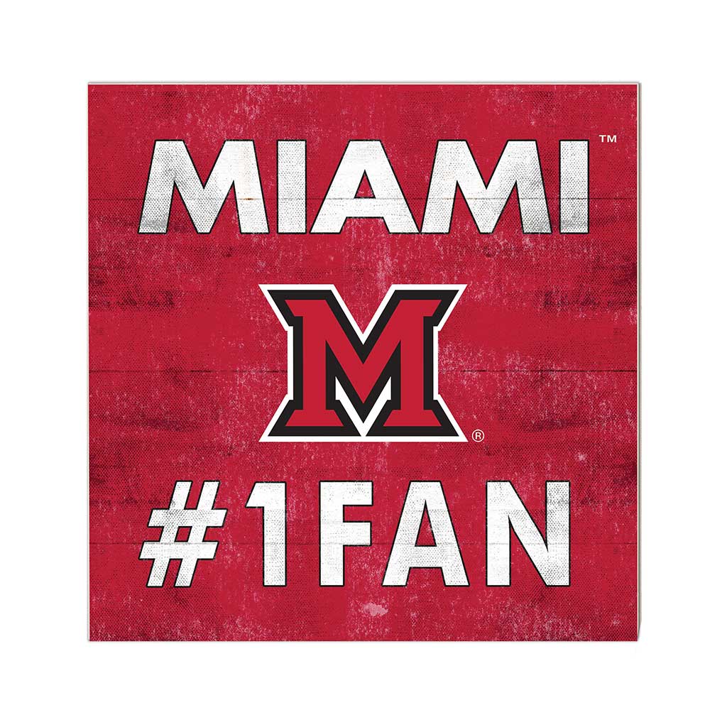 10x10 Team Color #1 Fan Miami of Ohio Redhawks