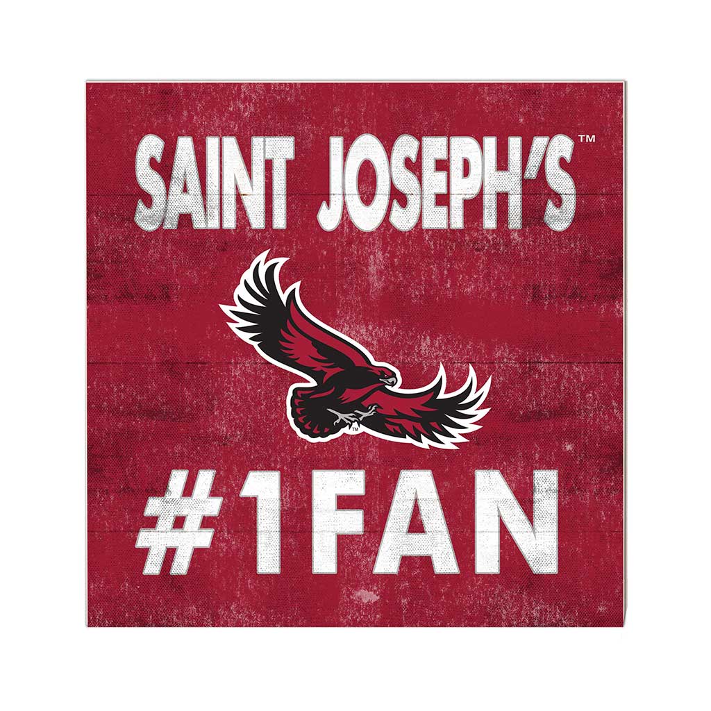 10x10 Team Color #1 Fan Saint Joseph's Univ Hawks