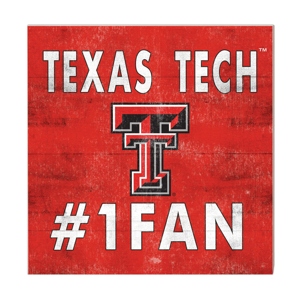 10x10 Team Color #1 Fan Texas Tech Red Raiders