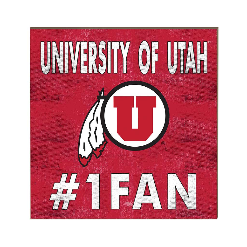 10x10 Team Color #1 Fan Utah Running Utes
