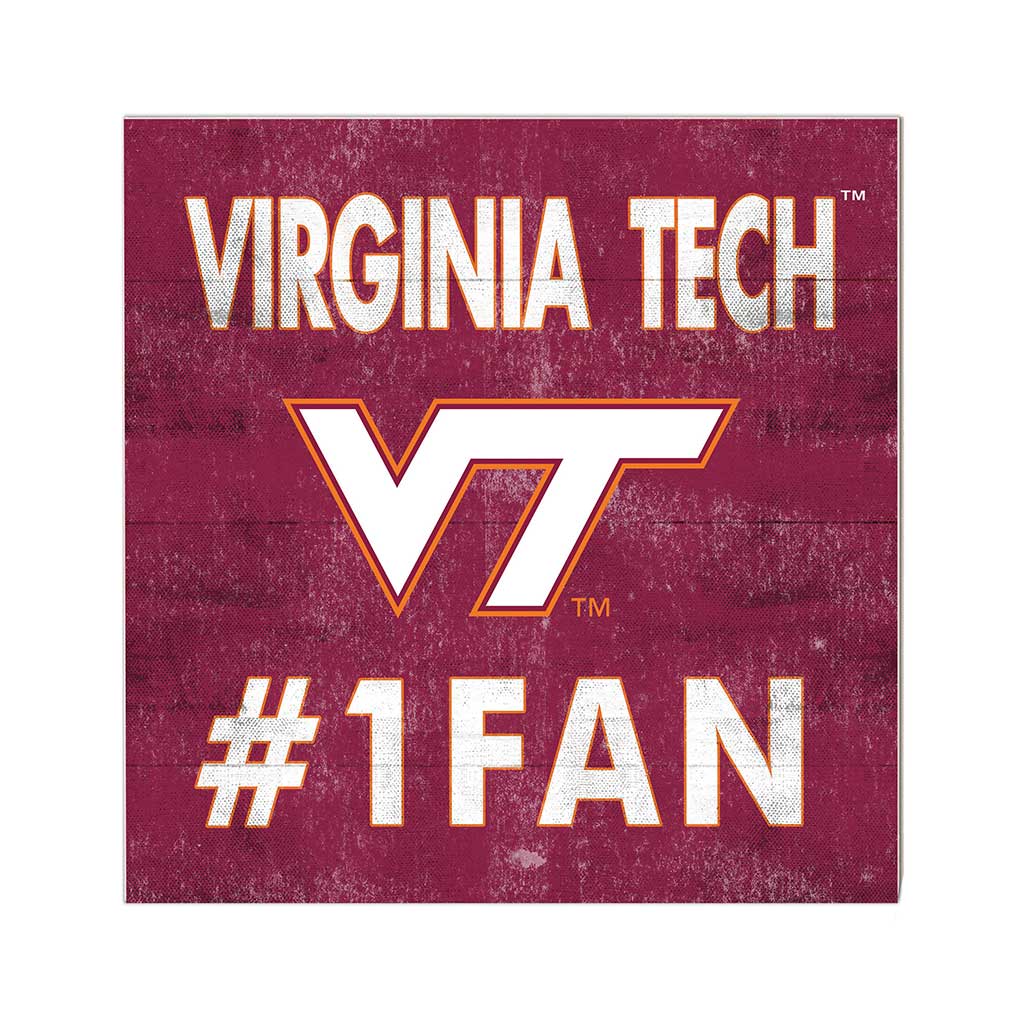 10x10 Team Color #1 Fan Virginia Tech Hokies