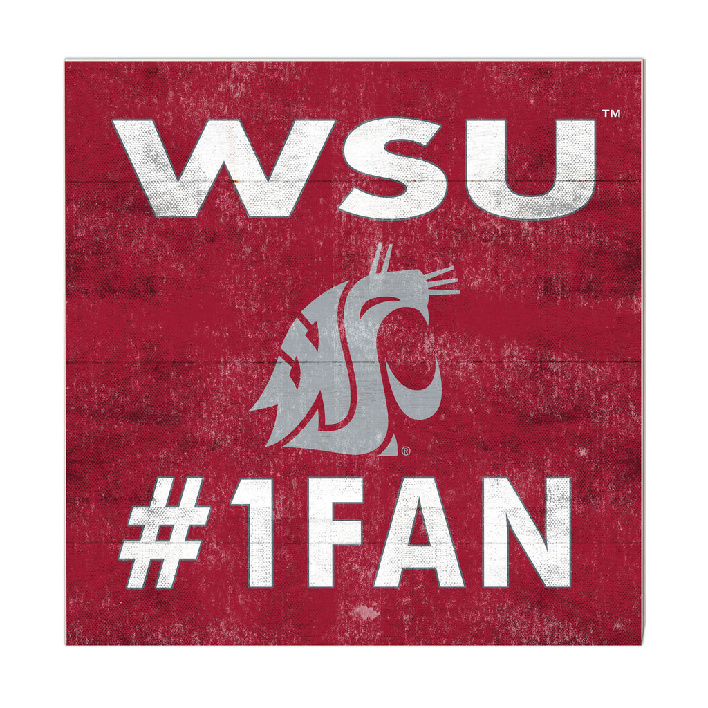10x10 Team Color #1 Fan Washington State Cougars