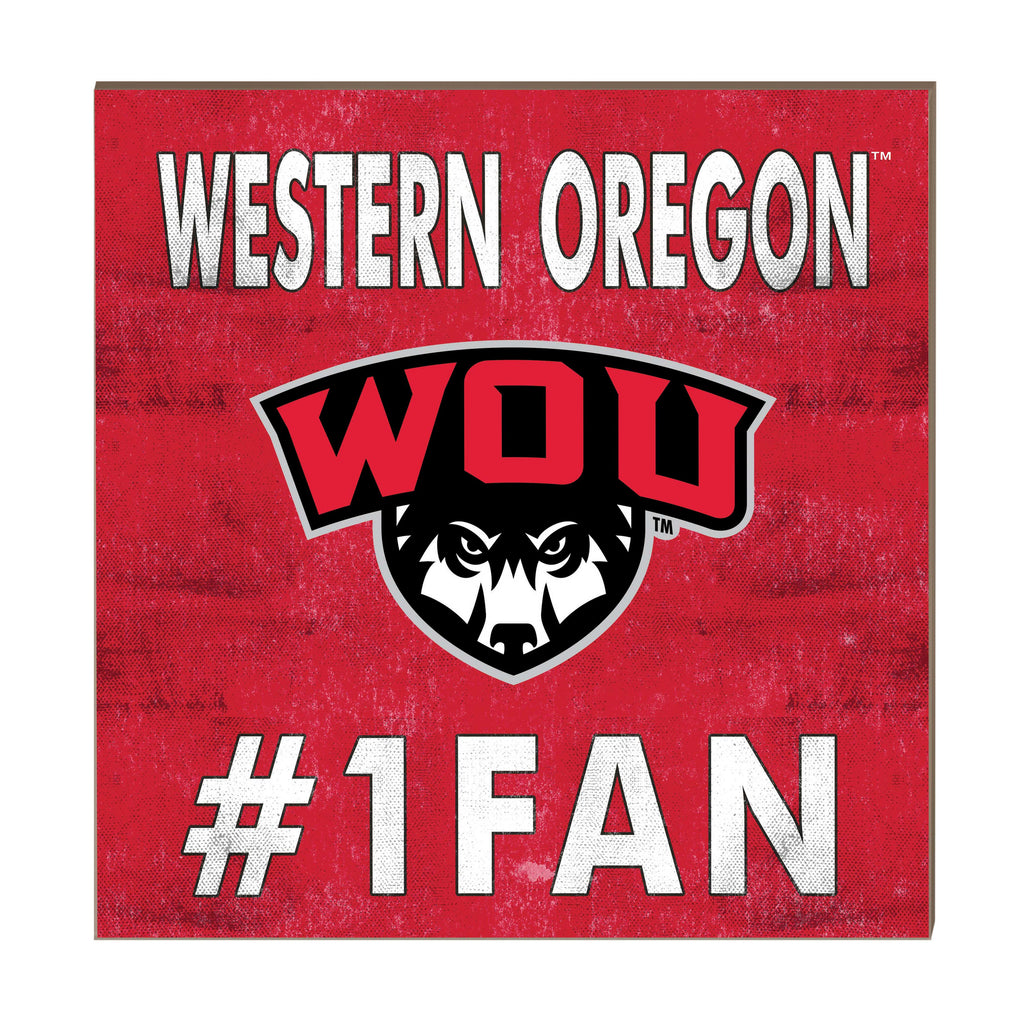 10x10 Team Color #1 Fan Western Oregon Wolves