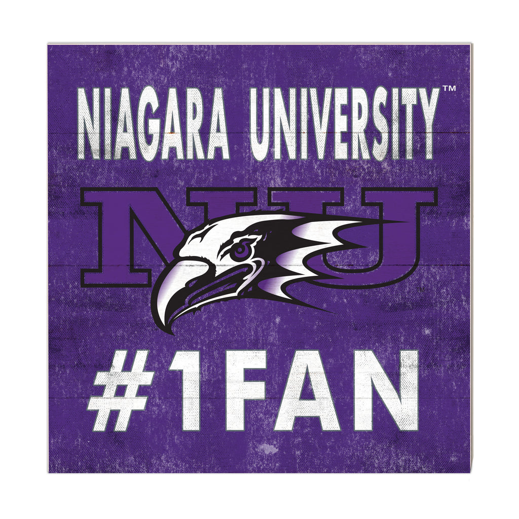 10x10 Team Color #1 Fan Niagara University Purple Eagles