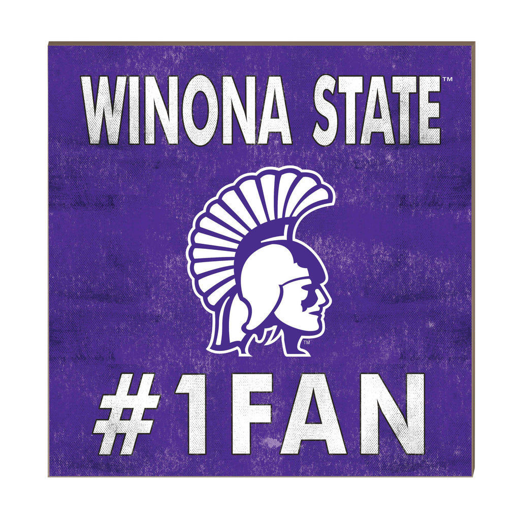 10x10 Team Color #1 Fan Winona State University Warriors