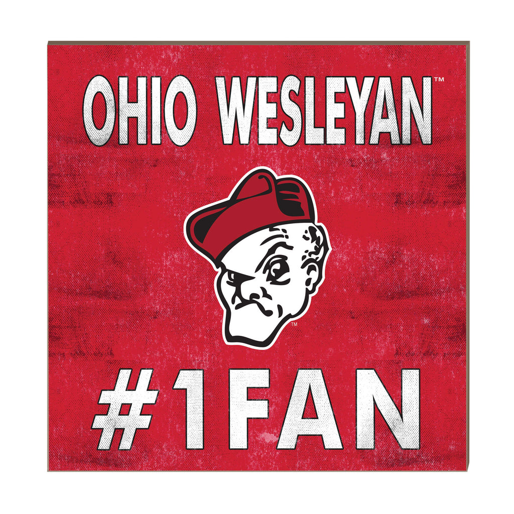 10x10 Team Color #1 Fan Ohio Wesleyan University Battling Bishops