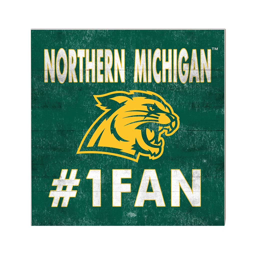 10x10 Team Color #1 Fan Northern Michigan University Wildcats