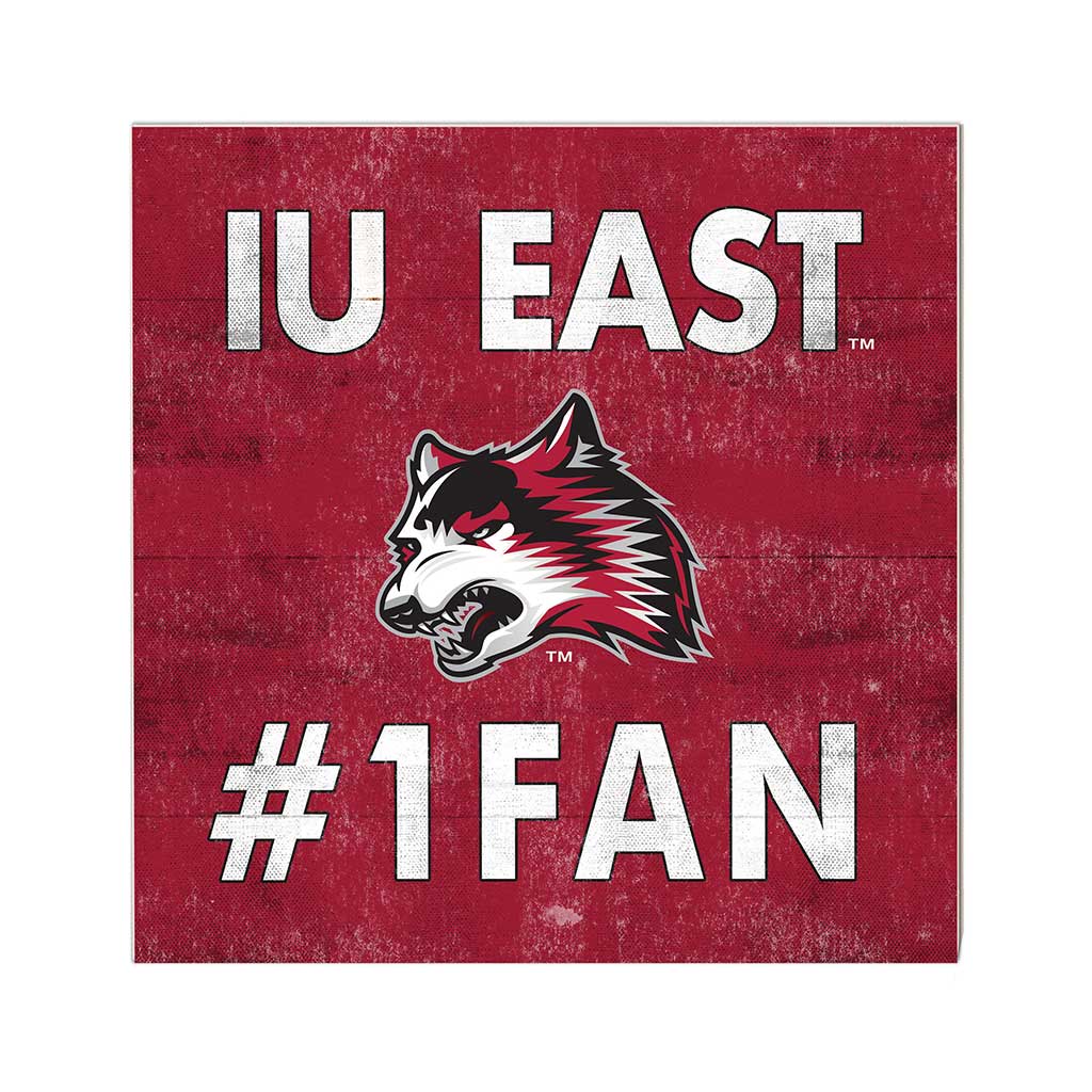 10x10 Team Color #1 Fan Indiana University East Red Wolves
