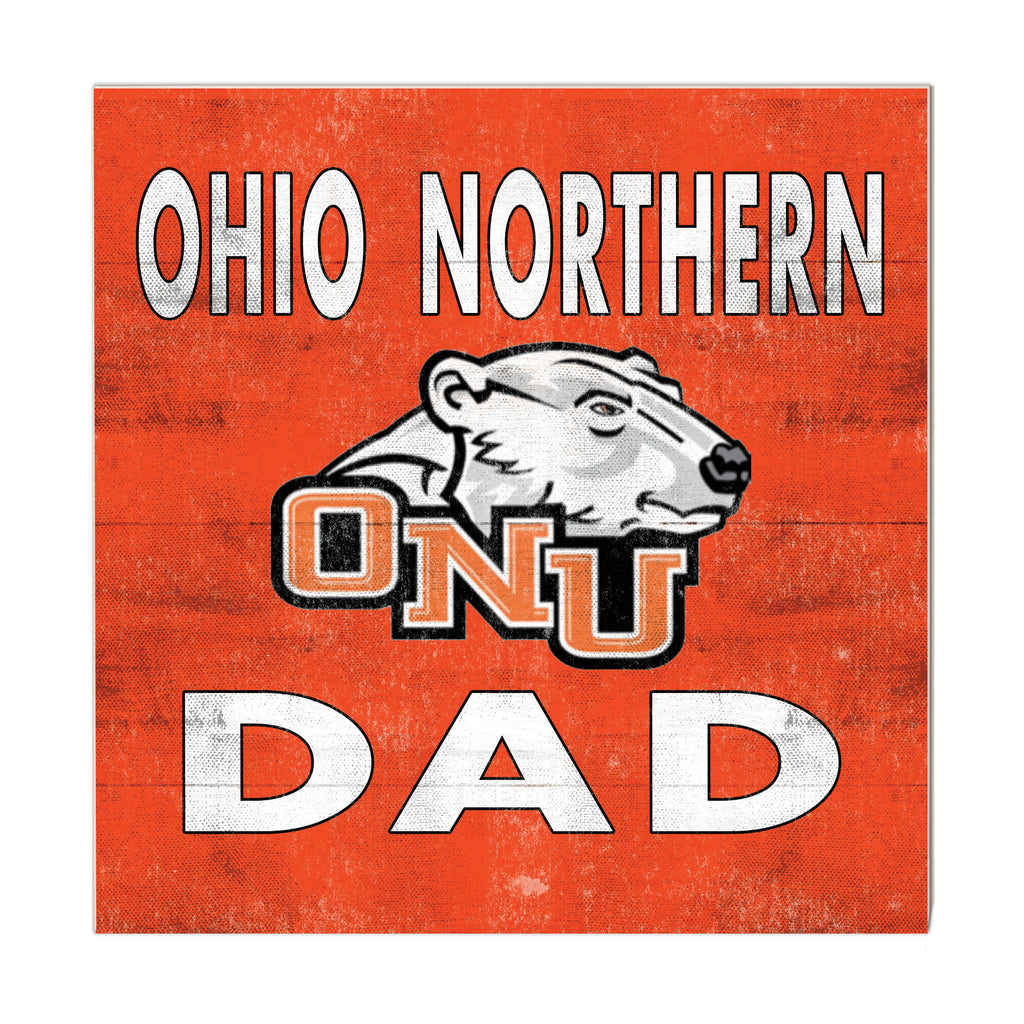 10x10 Team Color Dad Ohio Northern University Polar Bears