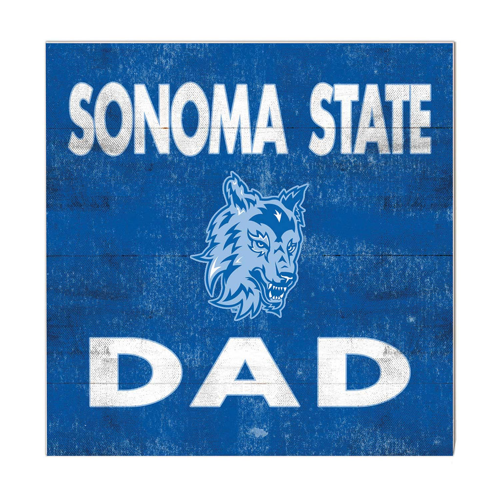 10x10 Team Color Dad Sonoma State University Seawolves