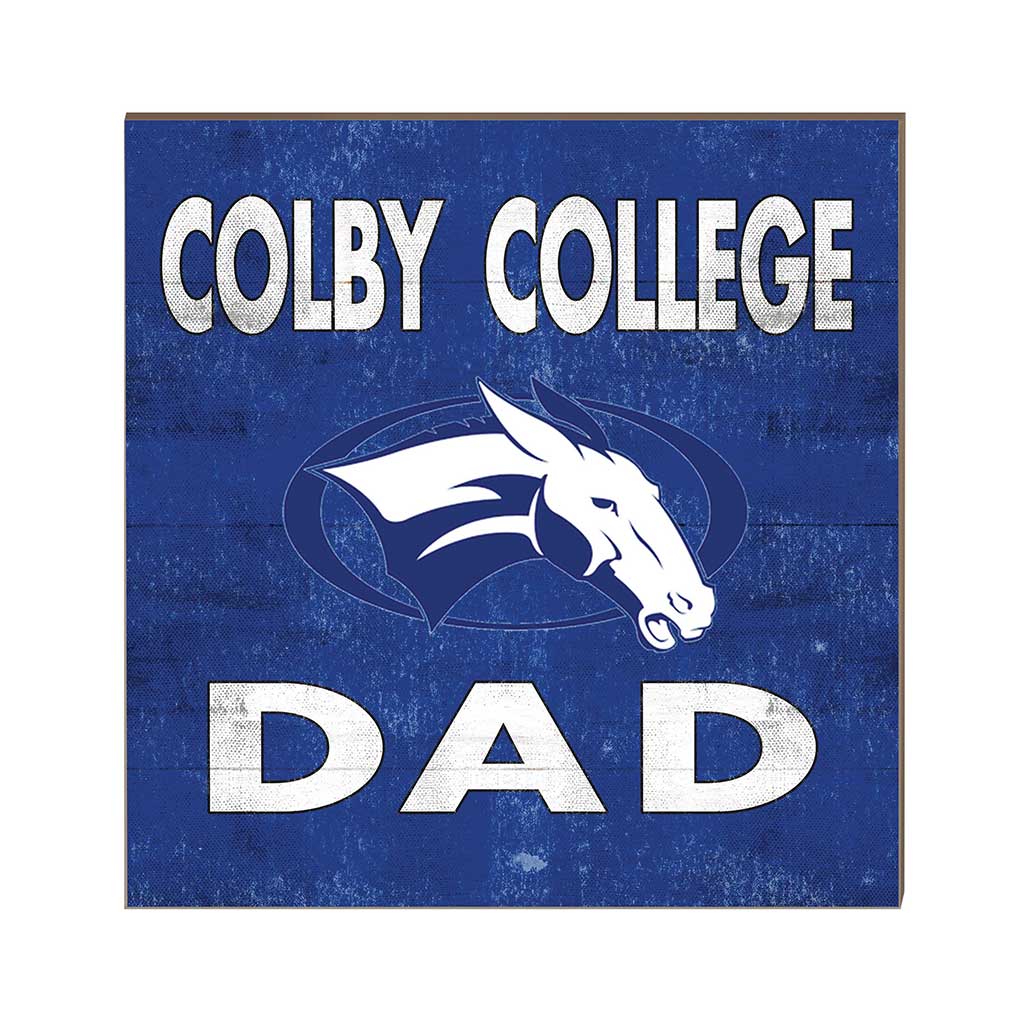 10x10 Team Color Dad Colby College White Mules