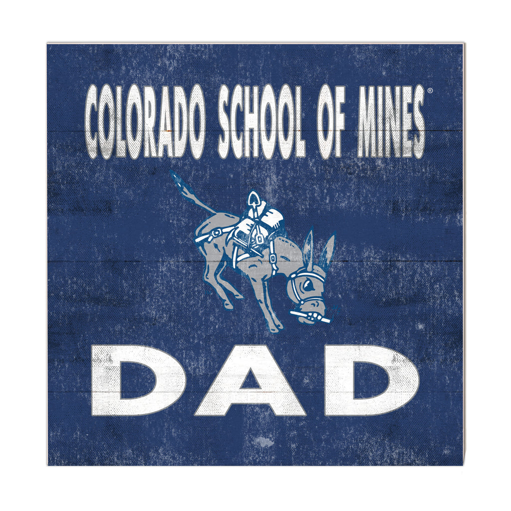 10x10 Team Color Dad Colorado School of Mines Orediggers