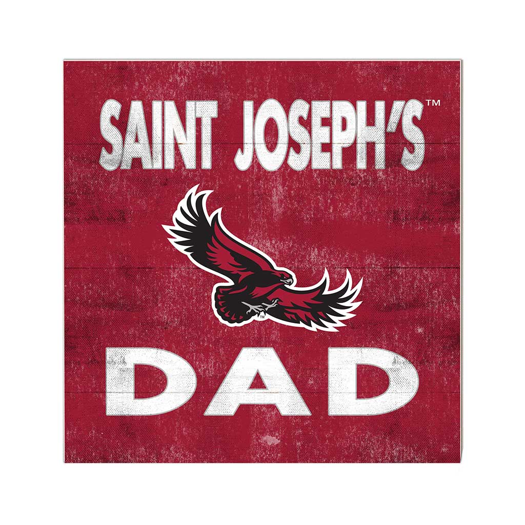 10x10 Team Color Dad Saint Joseph's Univ Hawks