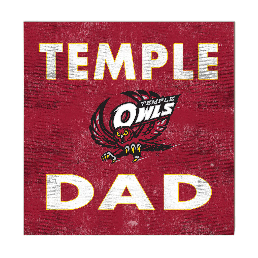 10x10 Team Color Dad Temple Owls