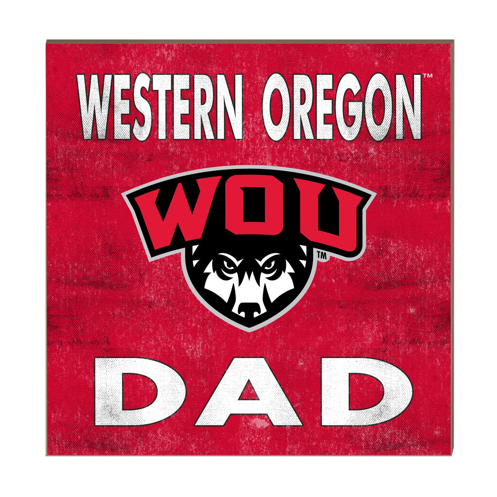 10x10 Team Color Dad Western Oregon Wolves