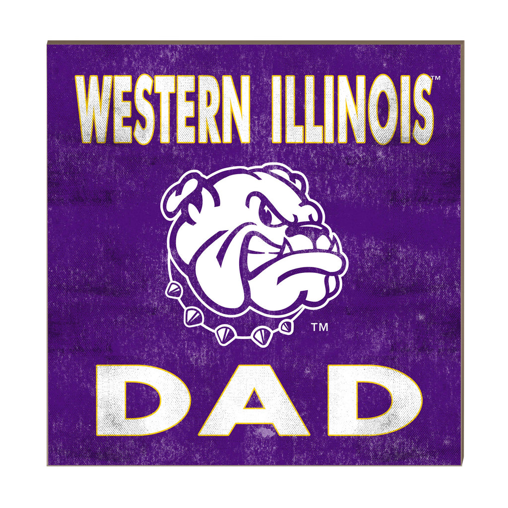 10x10 Team Color Dad Western Illinois Leathernecks