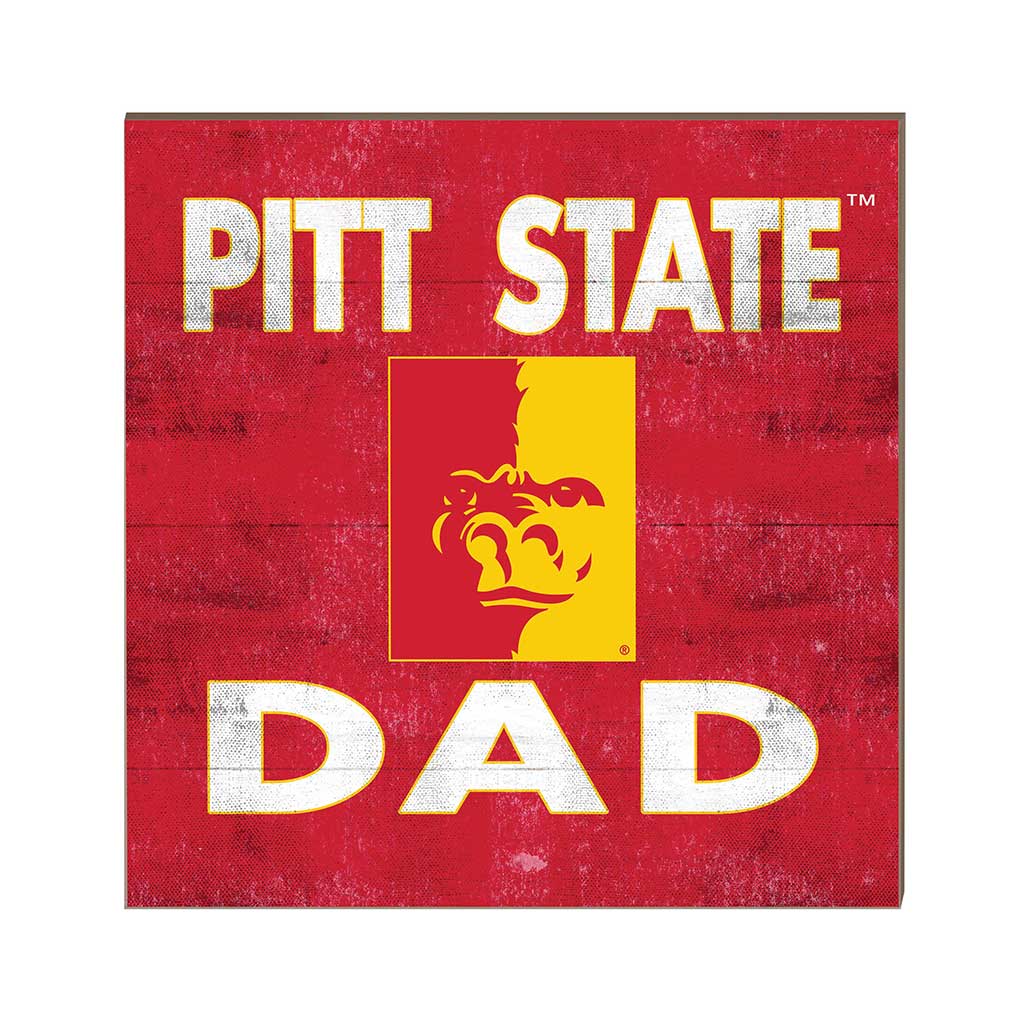 10x10 Team Color Dad Pittsburg State University Gorilla