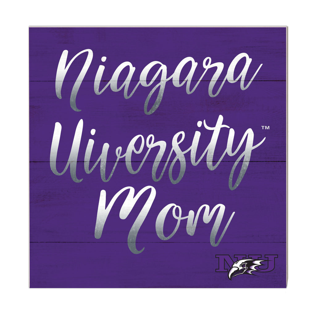 10x10 Team Mom Sign Niagara University Purple Eagles