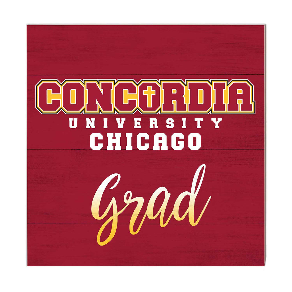 10x10 Team Grad Sign Concordia University - Chicago Cougars