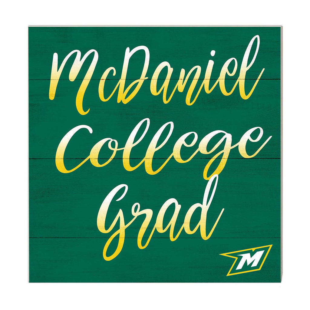 10x10 Team Grad Sign McDaniel College Green Terror