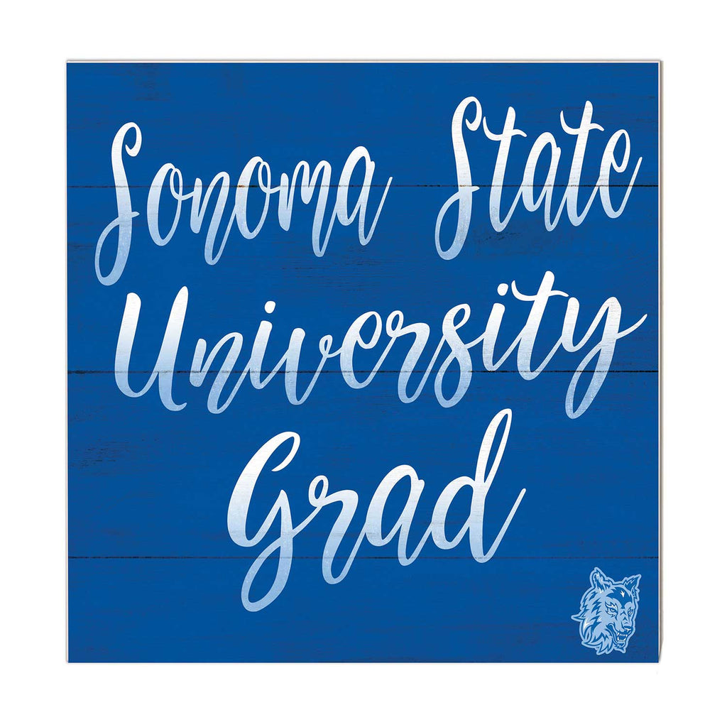 10x10 Team Grad Sign Sonoma State University Seawolves