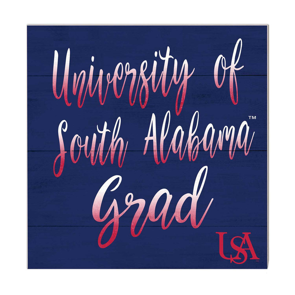 10x10 Team Grad Sign University of Southern Alabama Jaguars