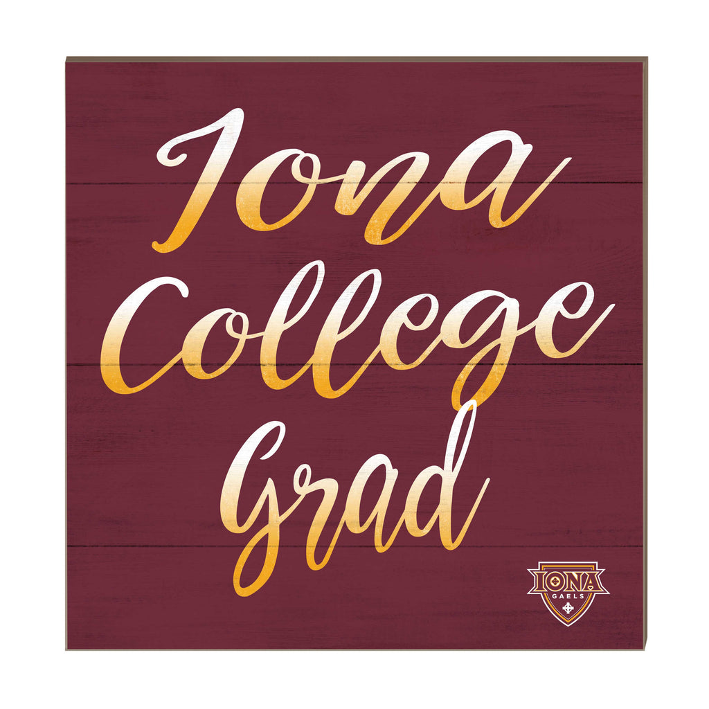 10x10 Team Grad Sign Lona College Gaels