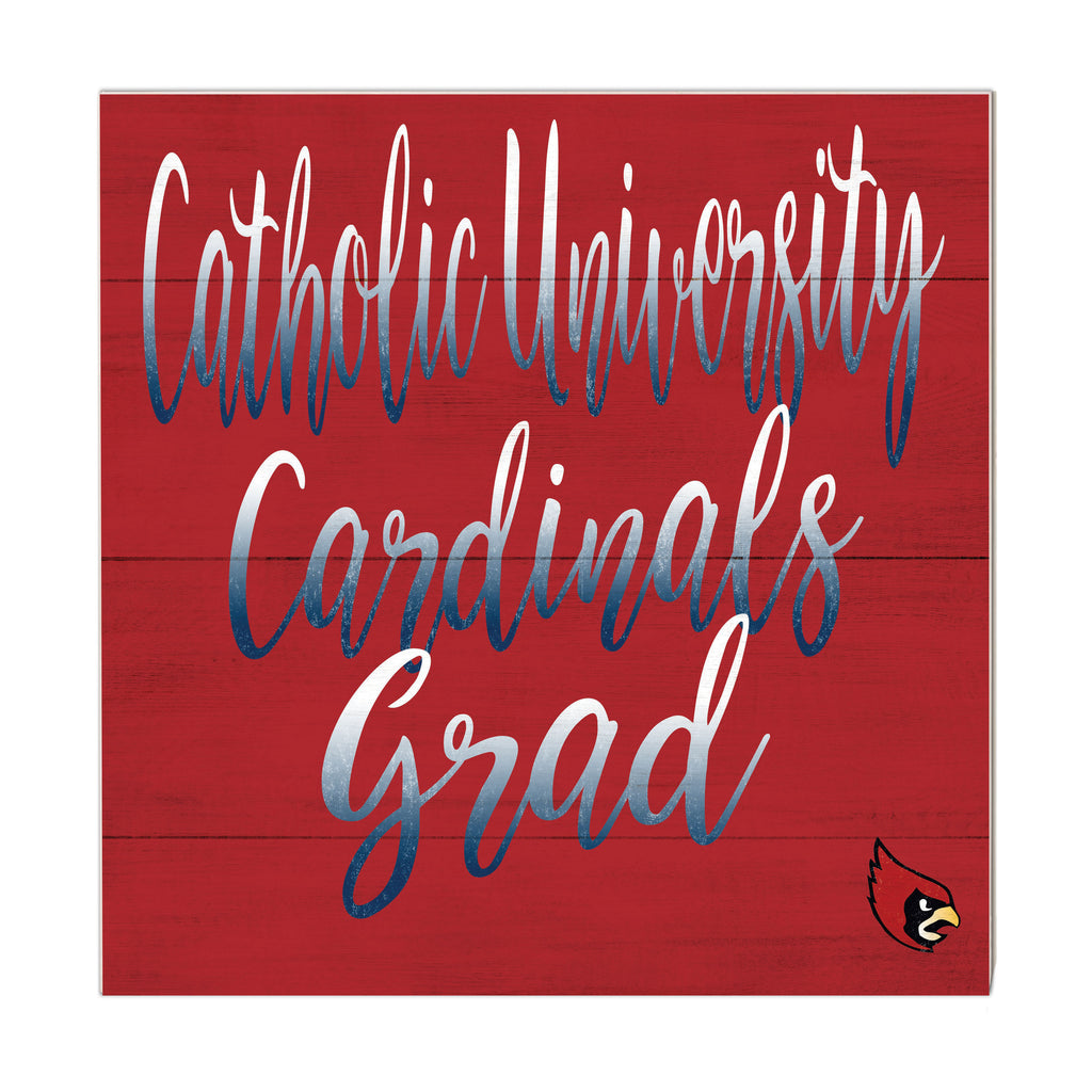 10x10 Team Grad Sign Catholic University Cardinals