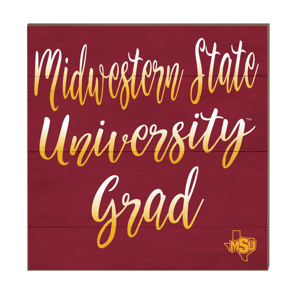 10x10 Team Grad Sign Midwestern State Mustangs