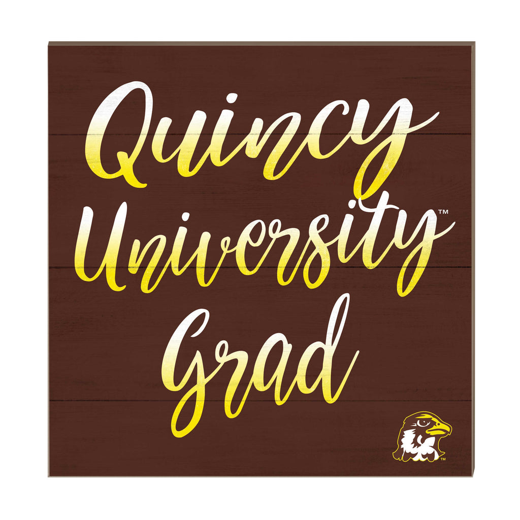 10x10 Team Grad Sign Quincy University Hawks