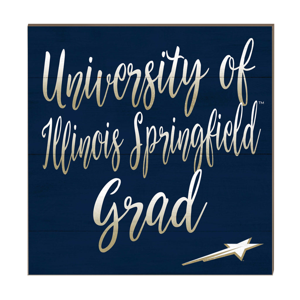 10x10 Team Grad Sign University of Illinois Springfield Prairie Stars
