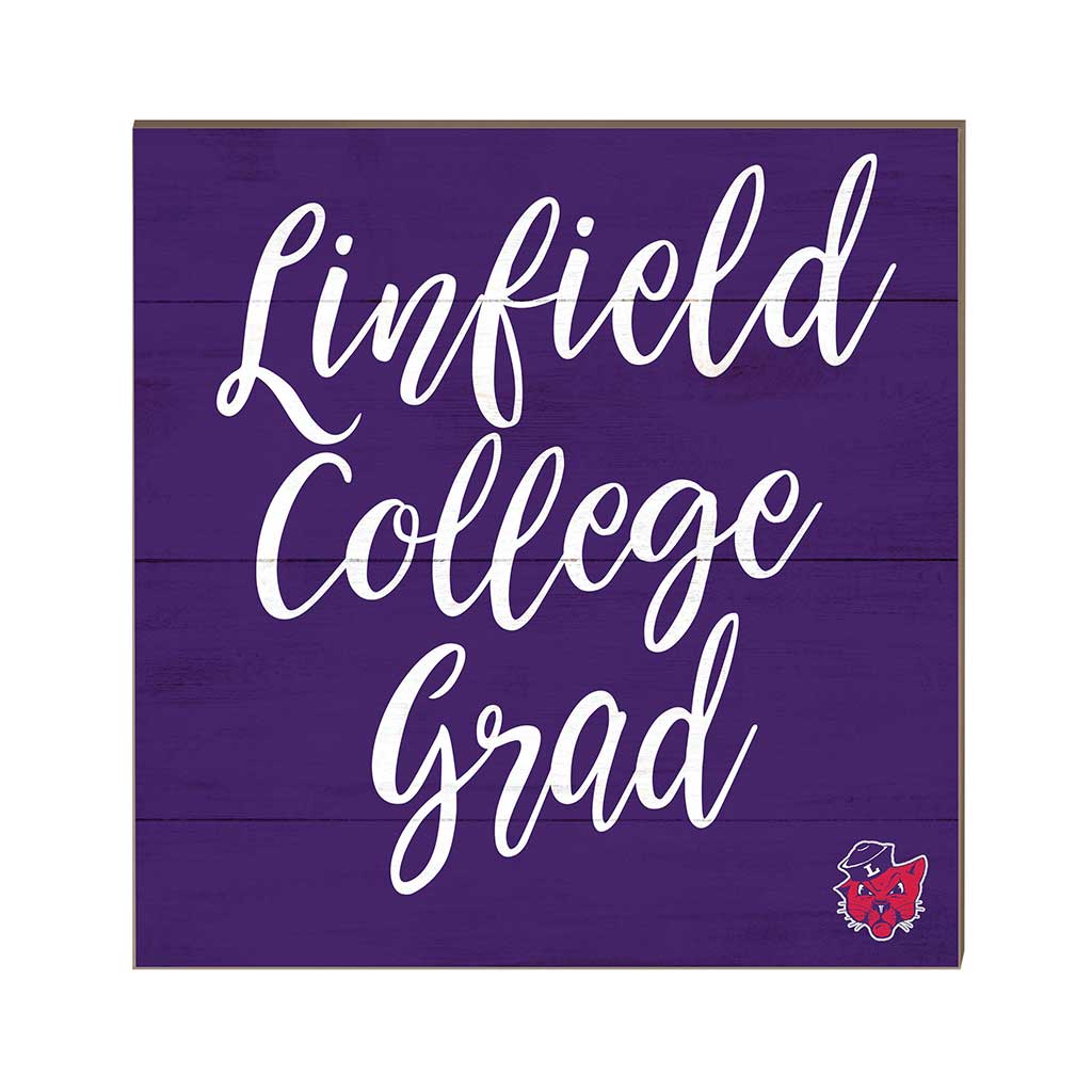 10x10 Team Grad Sign Linfield College Wildcats