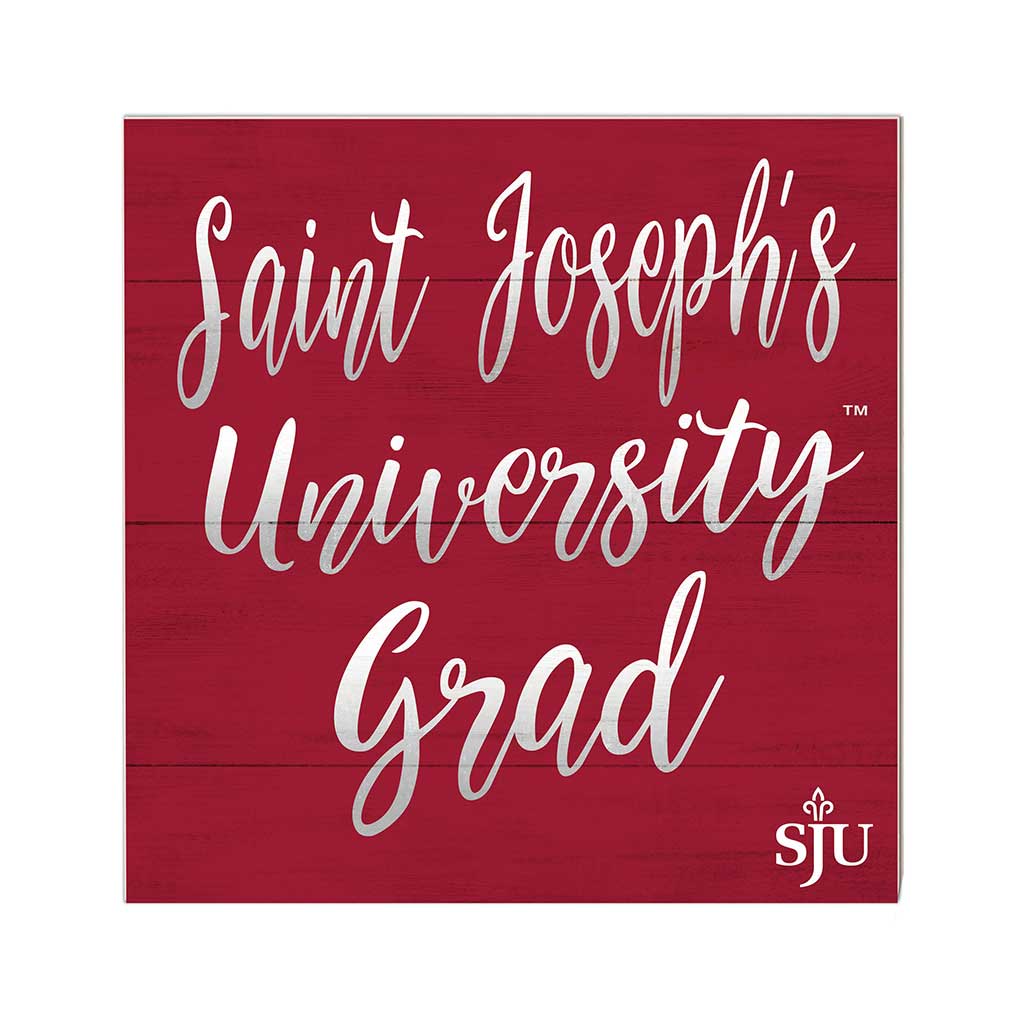 10x10 Team Grad Sign Saint Joseph's Univ Hawks