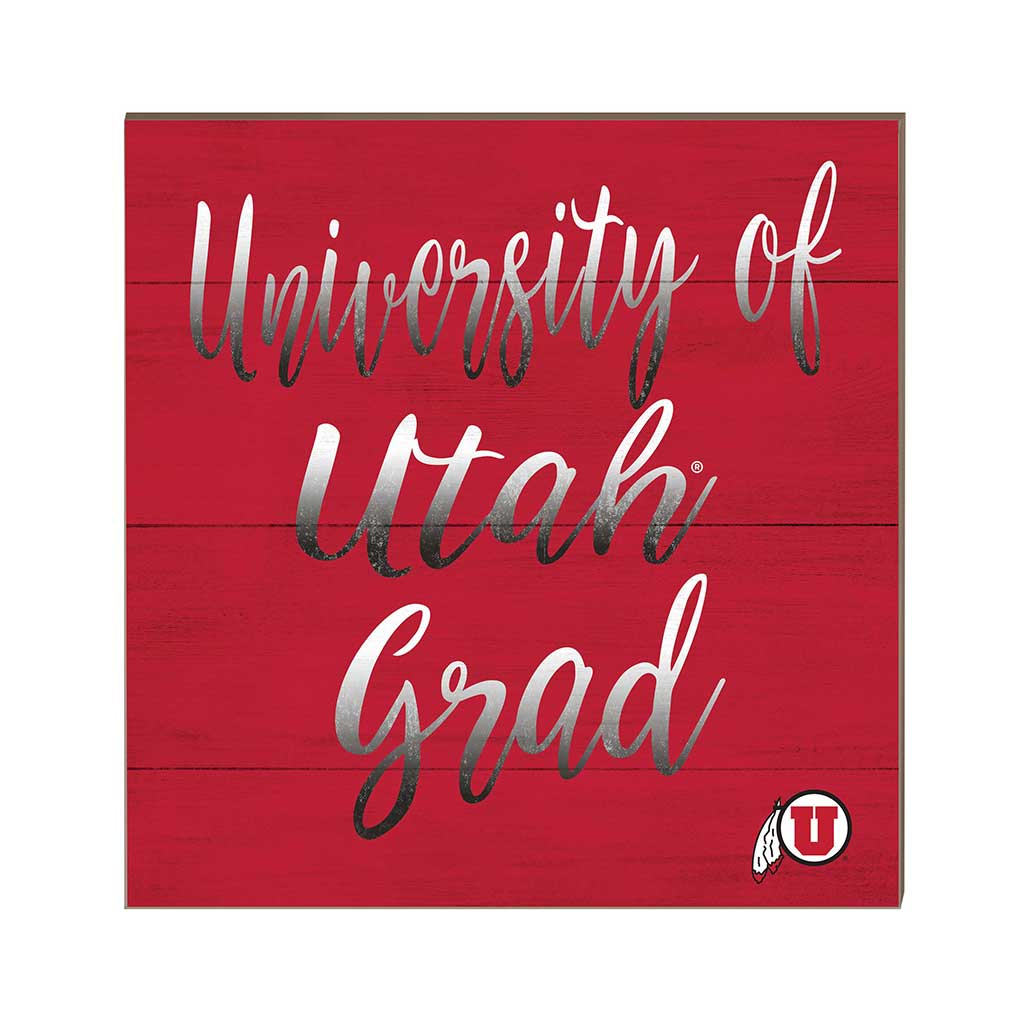 10x10 Team Grad Sign Utah Running Utes