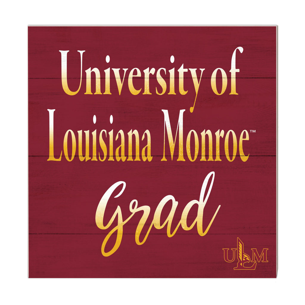 10x10 Team Grad Sign The University of Louisiana at Monroe Warhawks