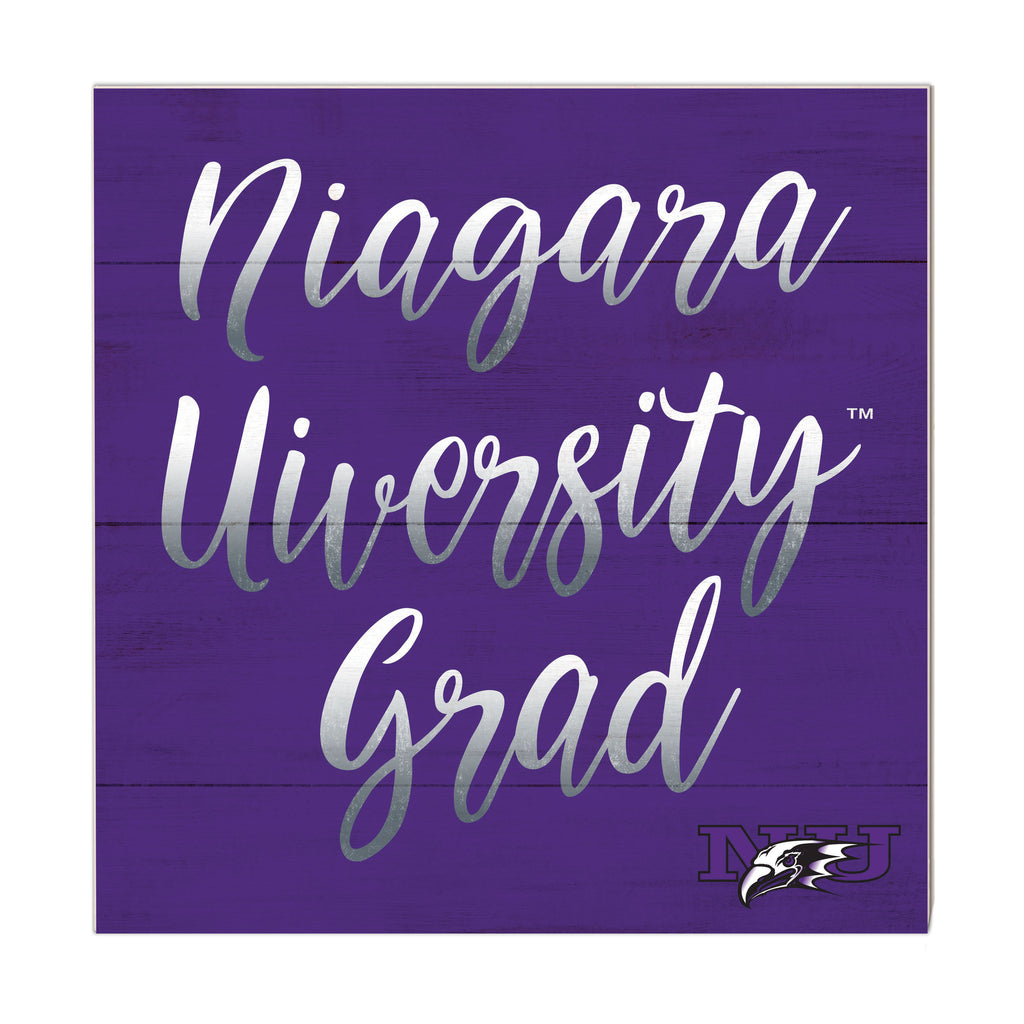 10x10 Team Grad Sign Niagara University Purple Eagles