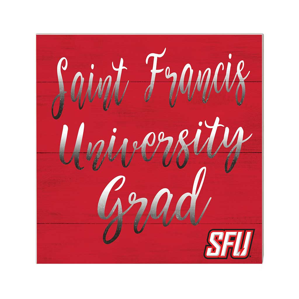 10x10 Team Grad Sign Saint Francis Red Flash