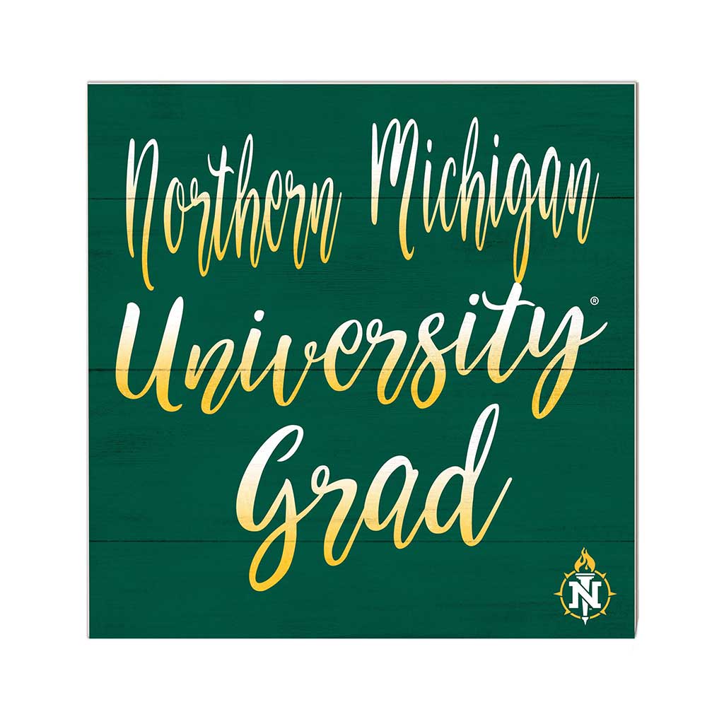 10x10 Team Grad Sign Northern Michigan University Wildcats