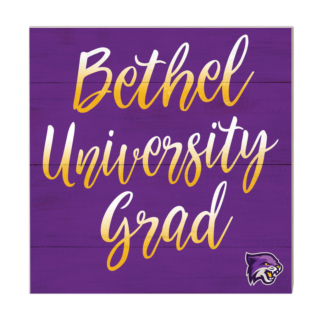 10x10 Team Grad Sign Bethel University Wildcats